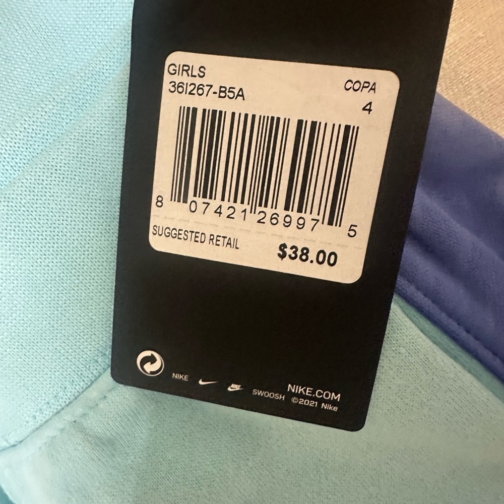 Nike Kids Aqua and Royal Blue Joggers- Girls Size 4 - Picture 4 of 5